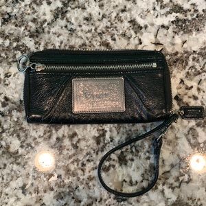 Coach black wristlet